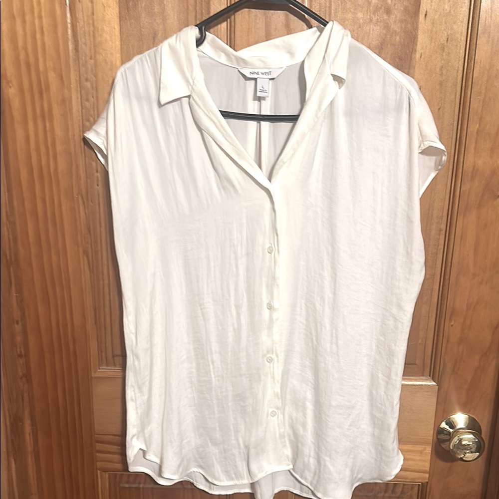Nine West Women's Cream Button-Down Shirt